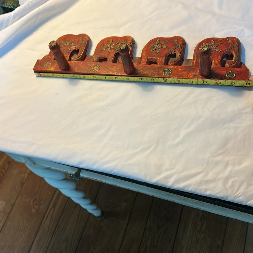 Handcrafted Elephant Wall Hook Rack